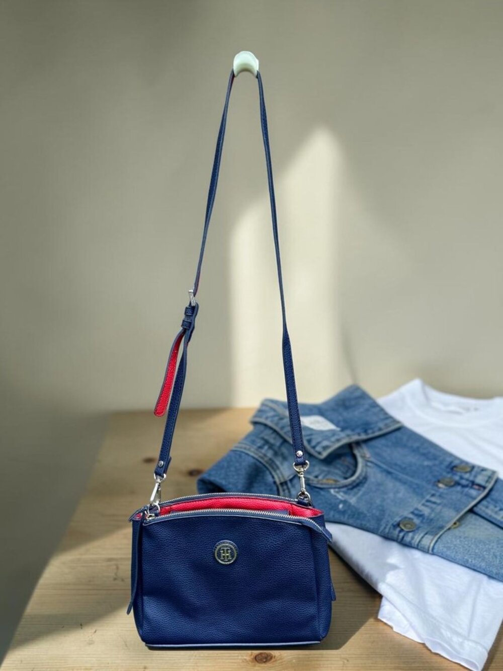 Tommy Hilfiger Navy Blue Crossbody Bag with Adjustable Strap